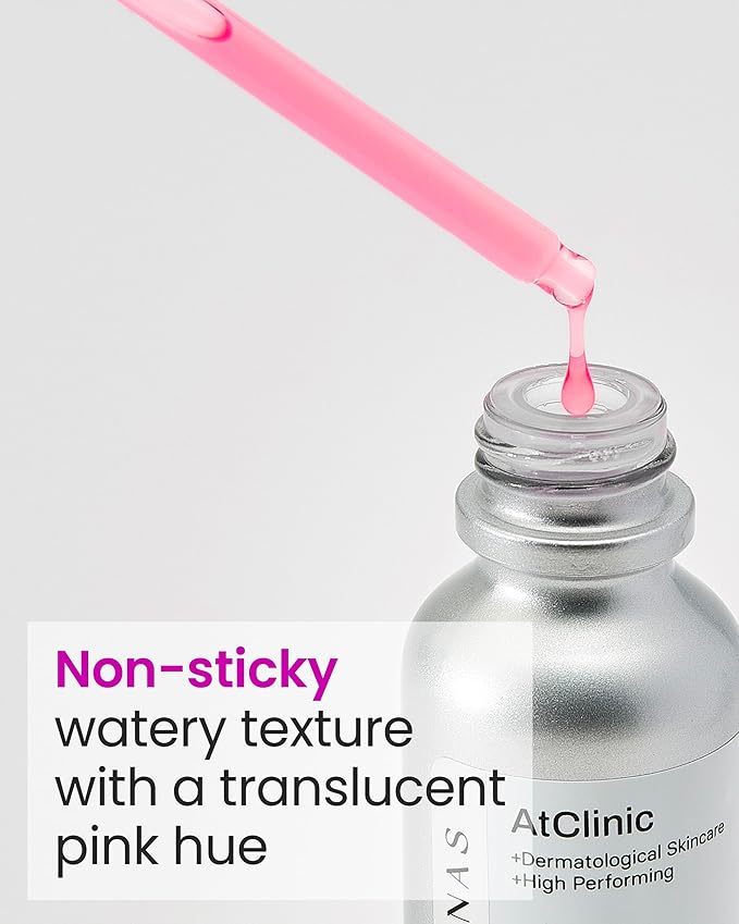 AtClinic Tranexamic Acid Pink Serum (1fl oz) - Improve Skin Tone and Hyperpigmentation, Ampoule for All Skin Types. Korean Skin Care. Niacinamide