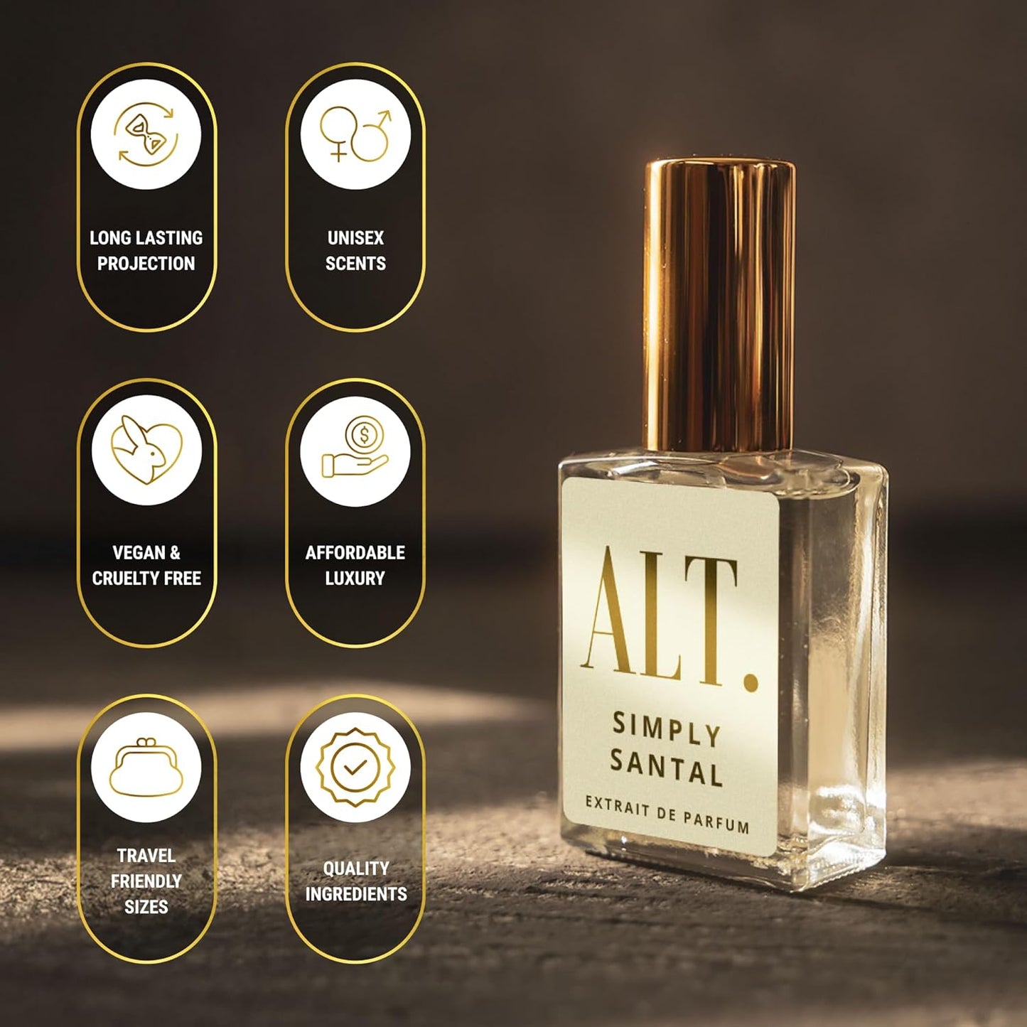 ALT. FRAGRANCES Simply Santal Extrait de Parfum Unisex Perfume Inspired by Santal 33 Perfume 60ml
