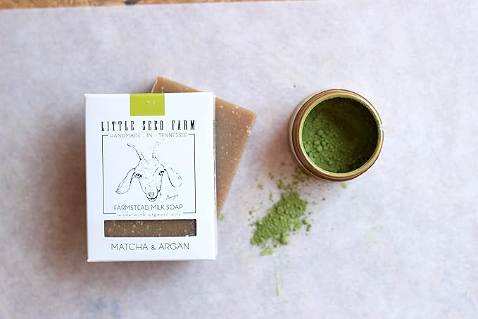 Little Seed Farm Matcha & Argan Bundle - Moisturizer + Soap + Elasticity Serum + Facial Mist Toner