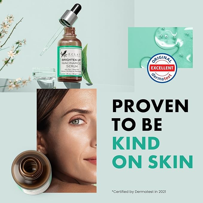 Eclat Skincare Niacinamide Serum - Pore Minimizer for Uneven Complexion - Brightening Niacinamide Serum for Face - Lightening & Moisturizing Skin Care for Dark Spots 1 fl oz