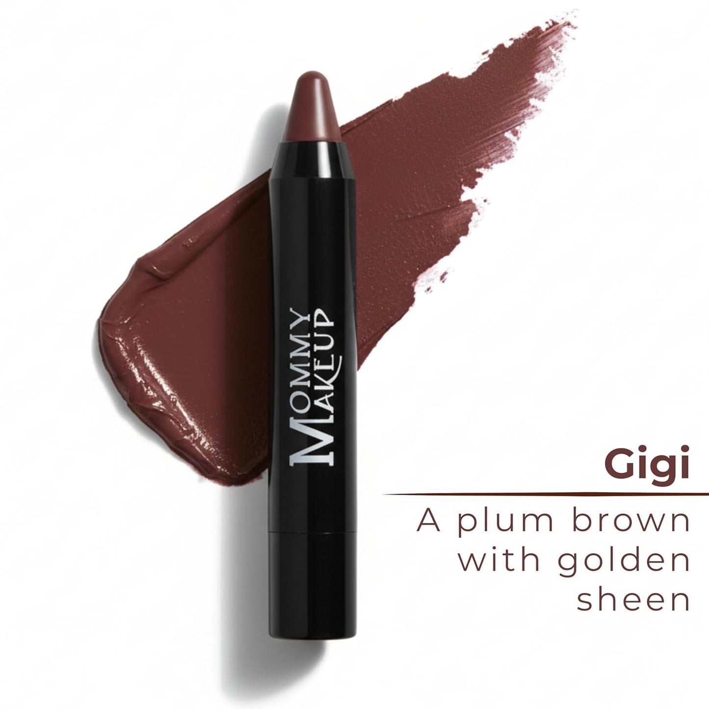 Mommy Makeup Triple Sticks Lipstick, Cream Blush & Teatment All-In-One with Shea & Cocoa Butter - Soft & Creamy Moisturizing Lip Crayon For Lips & Cheeks (Gigi)