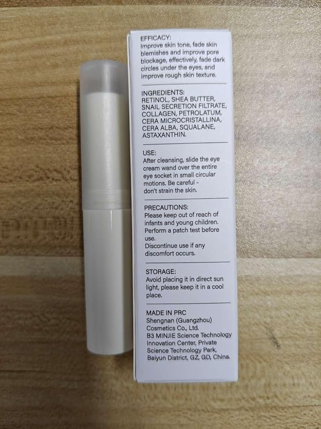 Anti Aging Eye Cream For Dark Circles, Advanced Snail Retinol Eye Stick, 1 PCS Under Eye Cream For Puffiness & Bags, Reduce Wrinkles, Fine Lines, Moisturizating Skin.