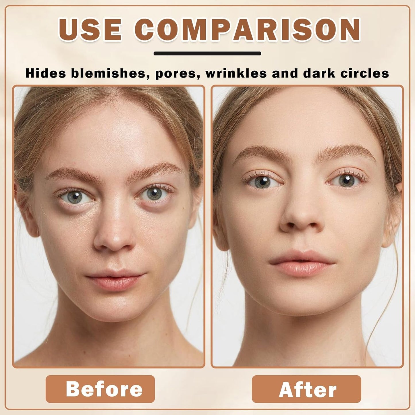 Magic Minerals Airbrush Foundation Full Coverage Foundation for Smooth Nude Finish,Moisturizing Airbrush Flawless Setting Spray,Waterproof base de maquillaje (03 Nude)