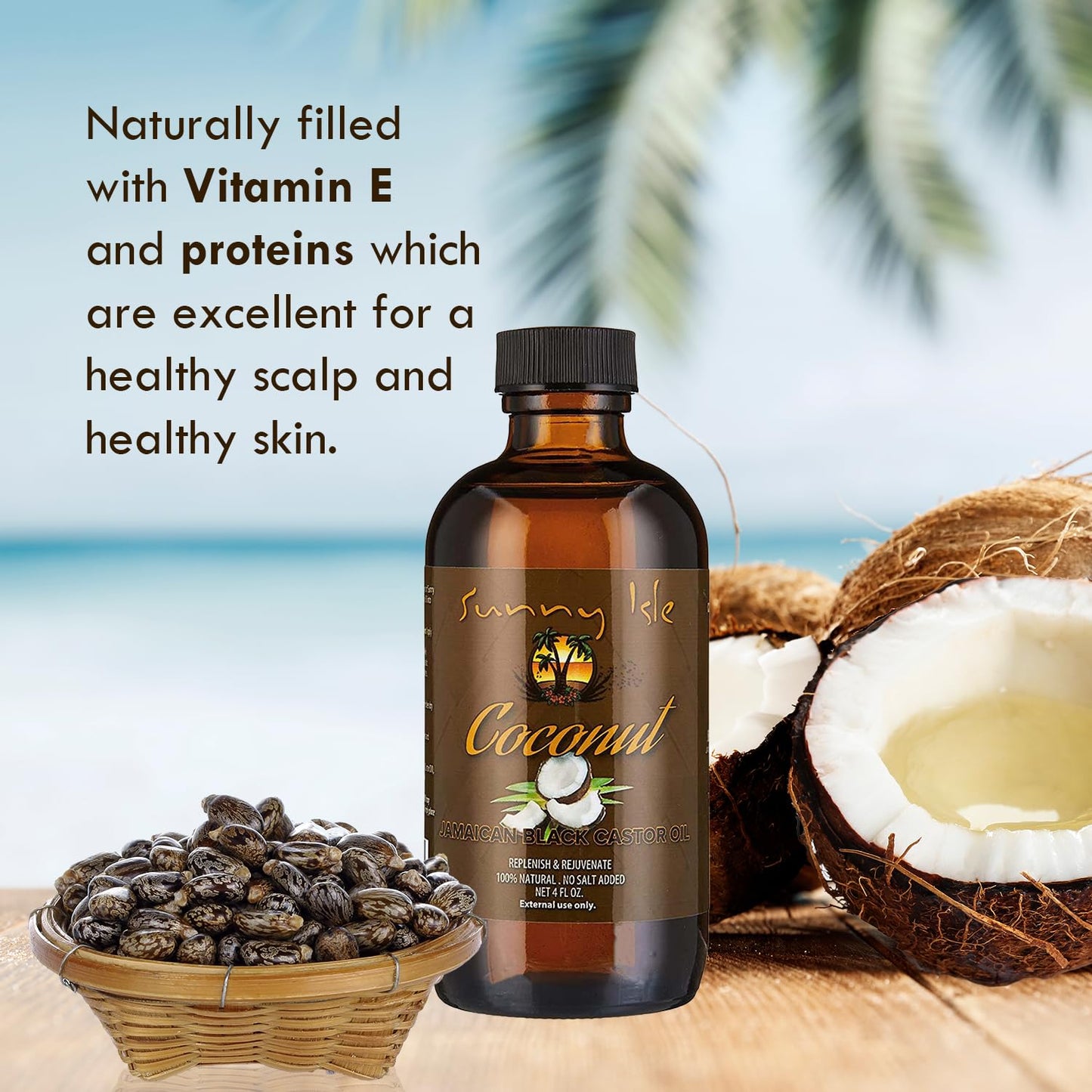 Sunny Isle Coconut Jamaican Black Castor Oil 4oz