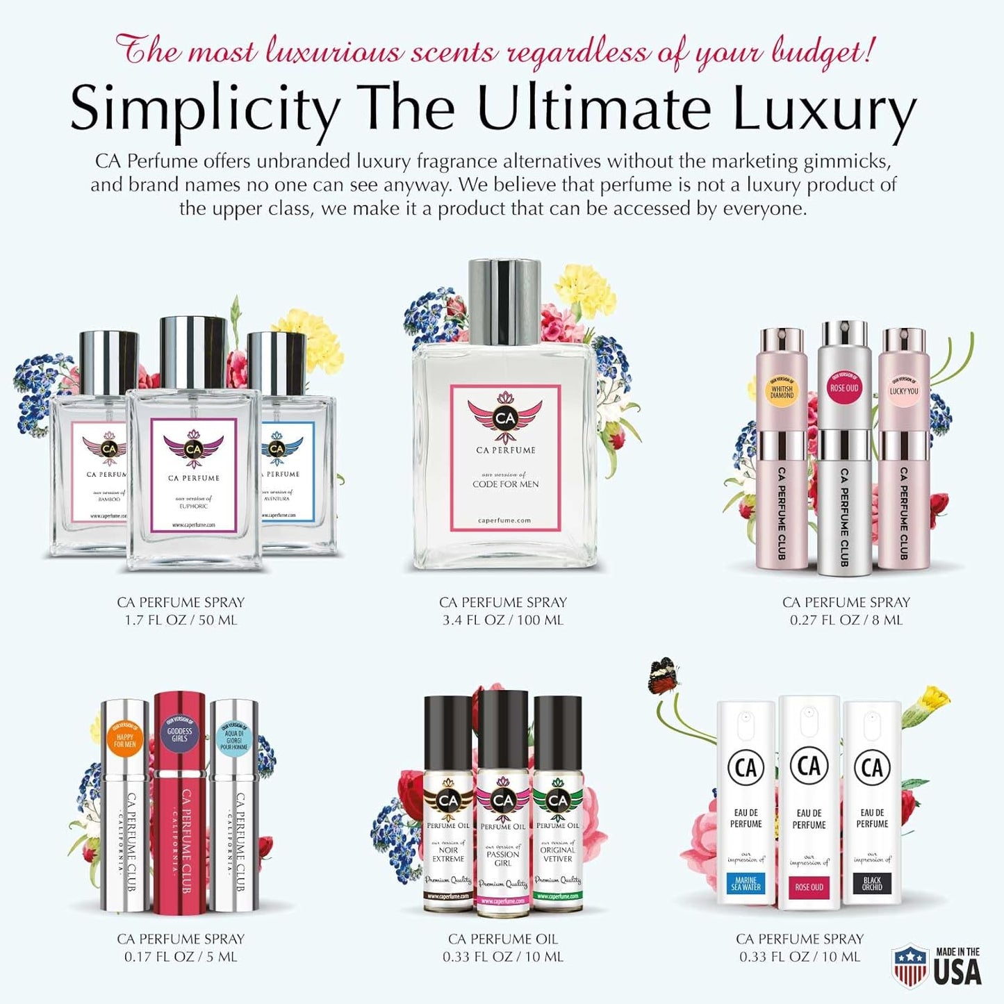 CA Perfume Impression of Atelier Rose Unisex Eau De Parfum Amber Floral Scent Long Lasting Unisex Fragrance Travel Size TSA Ready for Day and Night Wear 0.33 Fl Oz 10ml