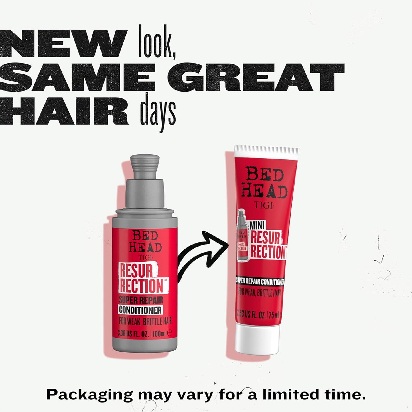 Bed Head by TIGI Resurrection Super Repair Conditioner Travel Mini – Repairing conditioner for dry, brittle and damaged hair with added moisture and nourishment, 2.53 fl oz