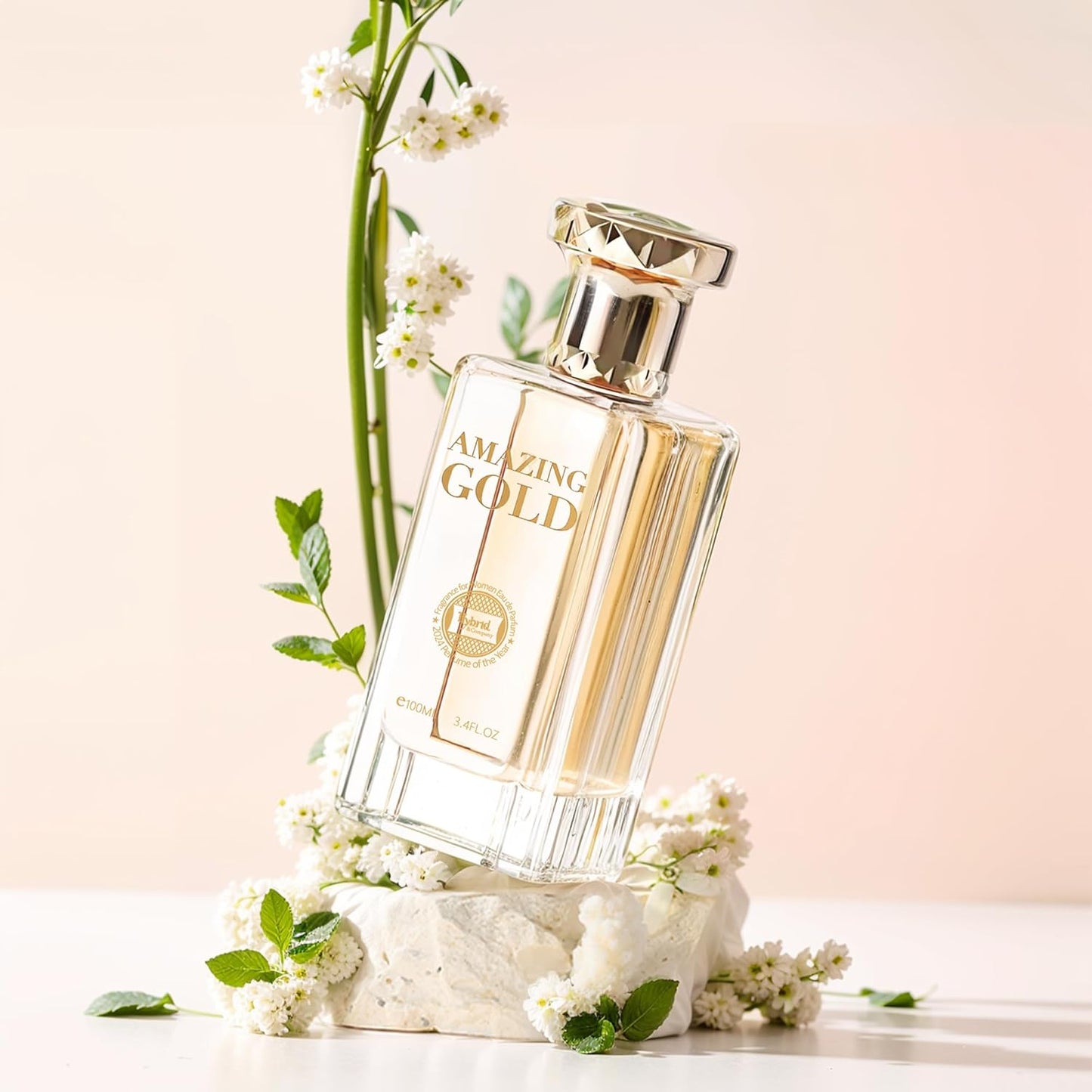 Hybrid & Company Women Amazing Glod Pour Femme Eau De Parfum Vaporisateur Natural Spray 3.4 Fl Oz