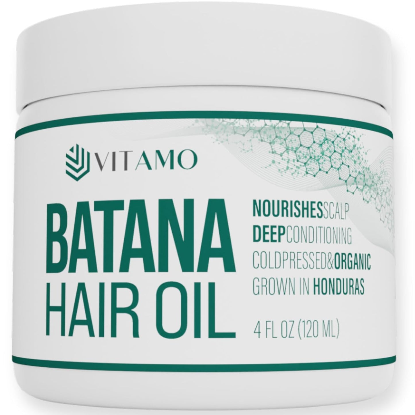 Vitamo 100% Organic Batana Natural Hair Growth Oil | Pure Elaeis Oleifera | Cold Pressed for Maximum Potency | Dr. Sebi Inspired Scalp & Hair Shine Treatment for Men and Women | No Burnt Smell