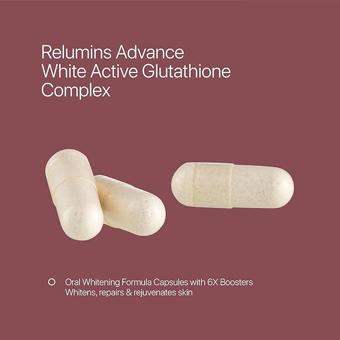 Relumins Advance White Active Glutathione Complex 6X Boosters- 60 Capsules 30 Bottles