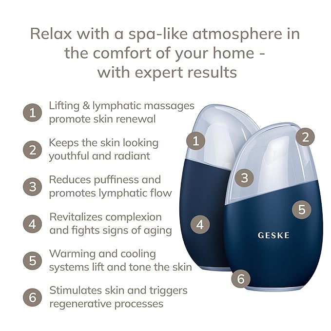 SmartAppGuided™ Cool & Warm Eye & Face Massager | 7 in 1 | Multi Massager | Face & Neck | Battery-free Cooling & Warming | Firms, Relaxes & De-Puffs Skin | Eye-Nose Area Targeted Design
