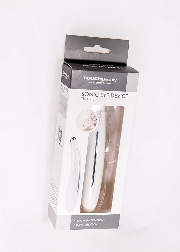 TOUCHBeauty Electric Eye Massager for Dark Circles, Puffiness, Fine Lines/Wrinkle, Crow's Feet and Bags Under Eyes with Sonic Vibration & Heating