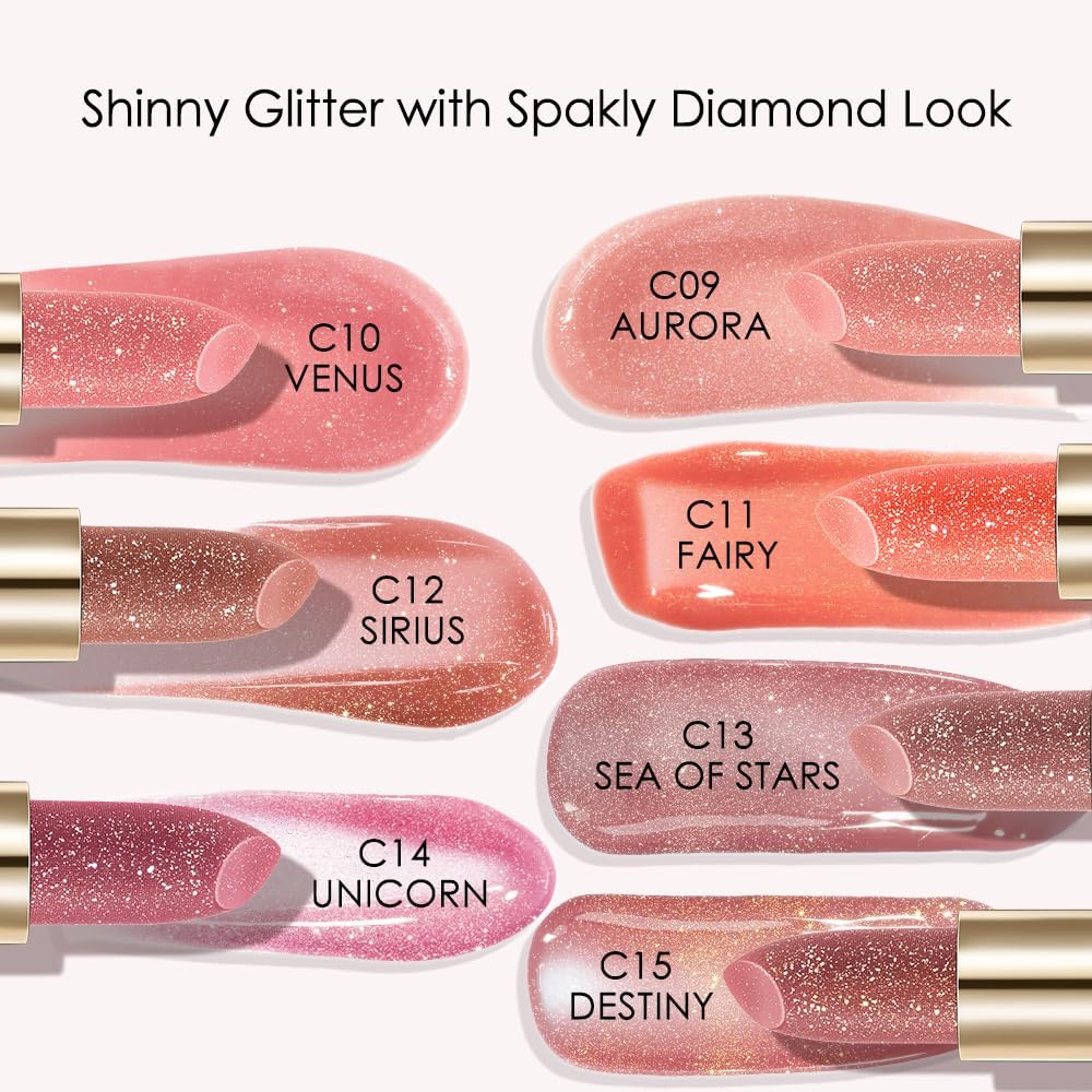 CATKIN Tinted Lip Balm Glitter Lip Stain Ultra Hydrating Lip Moistrurizer Lip Care with Vitamin E Nourishing For Cracked & Dry Lips 0.12 oz C15 Destiny - Wine Red