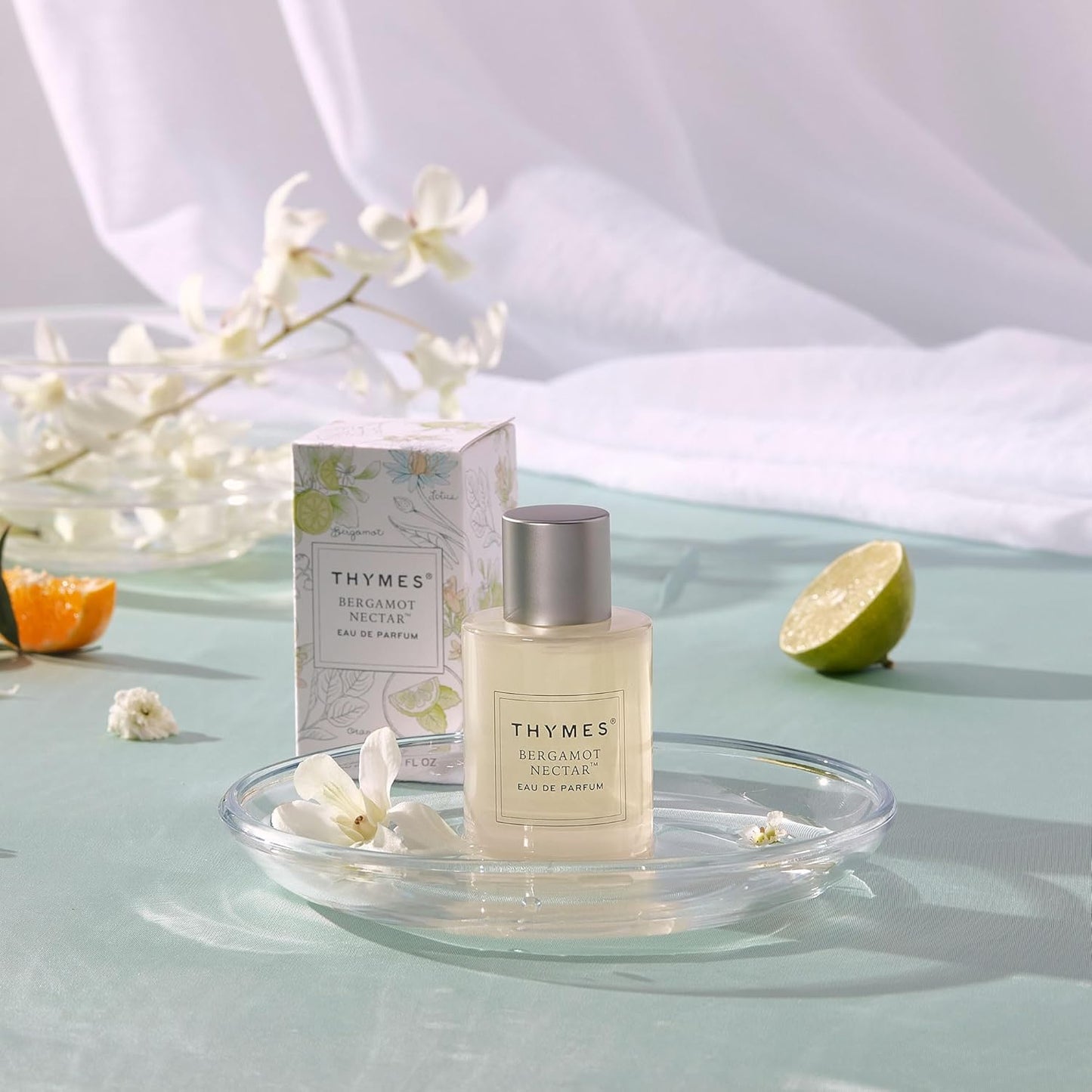 Thymes Eau De Parfum - Scented Perfumes for Women - Women's Fragrances with Notes of Bergamot, Lemon, Orange Flower, Lotus & Sandalwood (Bergamot Nectar, 1.75 fl oz)