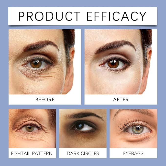 Novalift Microglow Eye Patches, 6 Pairs Hyaluronic Patches for Under Eyes Bags and Wrinkles, Women Face Microglow Eye Mask Deep Care Facial Wrinkle Patches for Hydration & Soothing