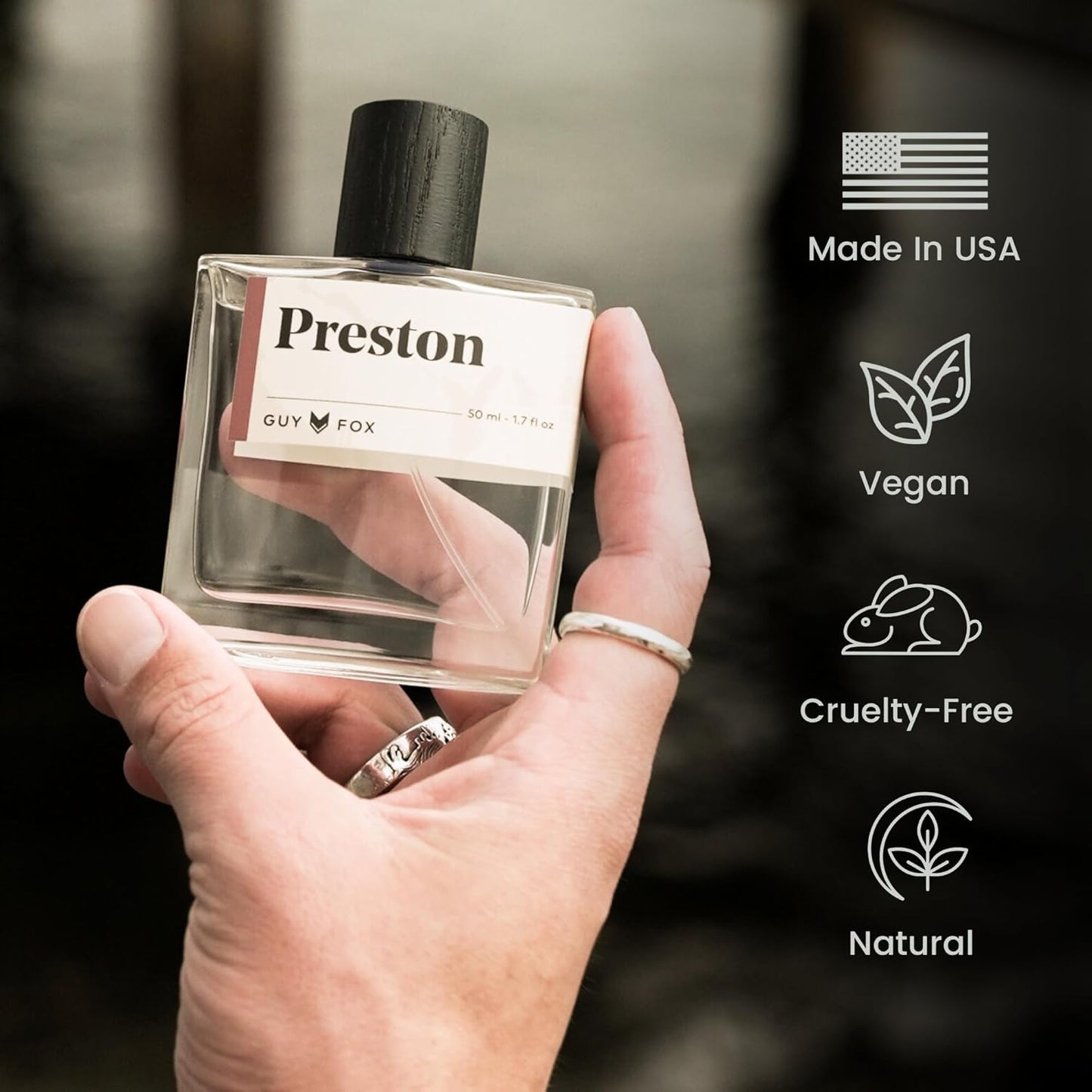 GUY FOX - Preston - Cologne For Men | Crisp Apple, Pink Pepper, Tonka Bean | Bright, Aromatic Men's Cologne | Men's Fragrance | 1.7 Fl Oz