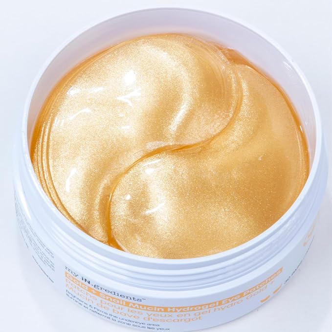 My Ingredients Gold & Snail Mucin Hydrogel Eye Patches 30 Pairs- Dark Circle and Puffy Eye Treatment, Energizing Solution for Tired Eyes, Korean Under Eye Patches for Dark Circles and Undereye Bags