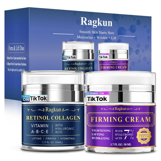 Retinol Cream for Face, Collagen Neck Creams for Tightening and Firming, Anti Aging Day & Night Facial Moisturizer for Women & Men, Instant Face Lift Wrinkle Cream 1.7 fl. oz with Neck Creams