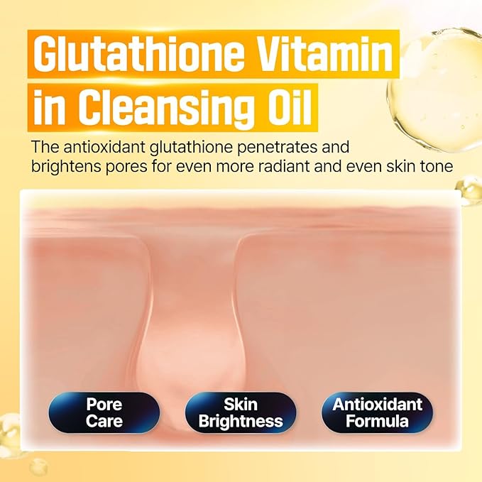 numbuzin No.5 Cleansing Oil | Glutathione C Facial Spa Cleanser | Oil Cleanser for Face | Glutathione, Vitamin C, Niacinamide | Aromatherapy, Uneven Skin Tone | 6.76 fl. oz.