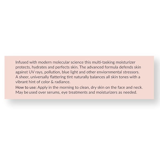 AVYA SPF 40 Sheer Tinted Moisturizer with Hyaluronic Acid & Green Chai – Advanced Ayurvedic Skincare Treatment for Balanced and Brighter Skin/Fair & Light Skintones Shade #1 (0.34oz/10ml)