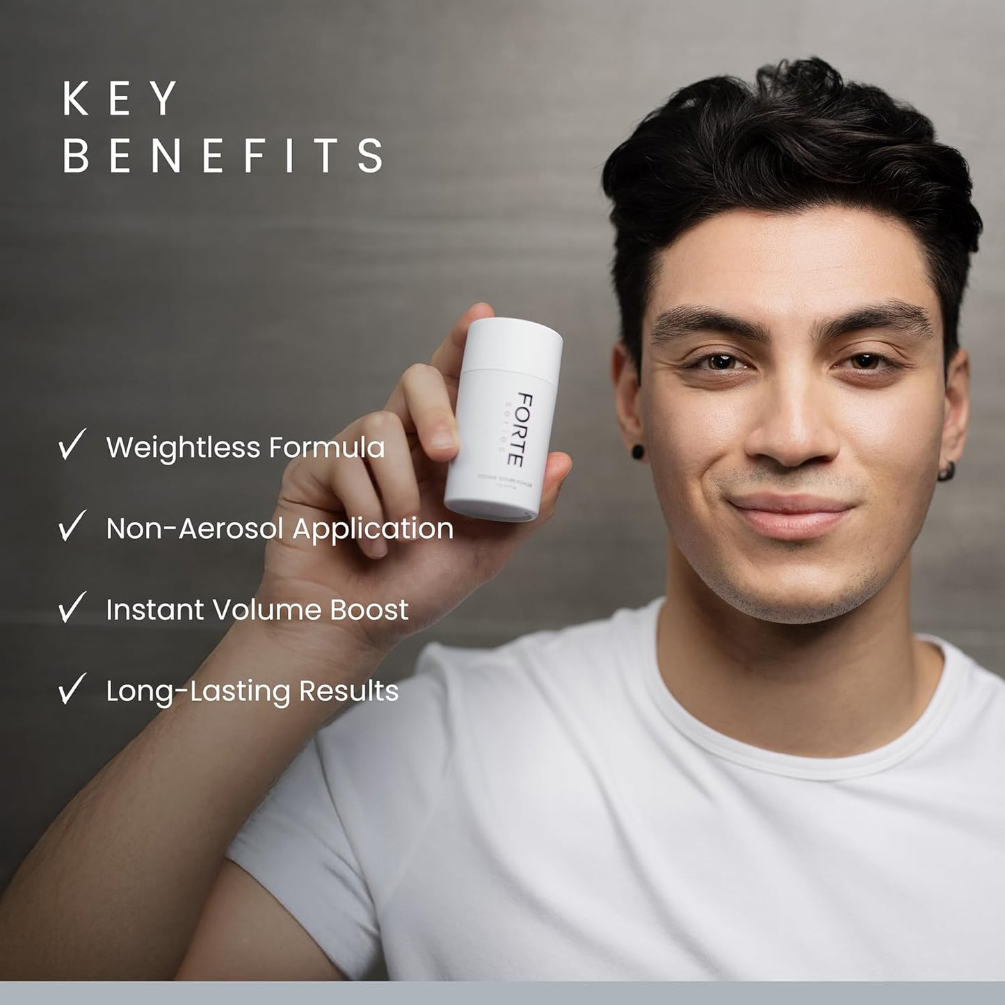 Hair Texture Powder by Forte Series, Volumizer for Fine Hair Volumizing Products for Men (0.1 oz)