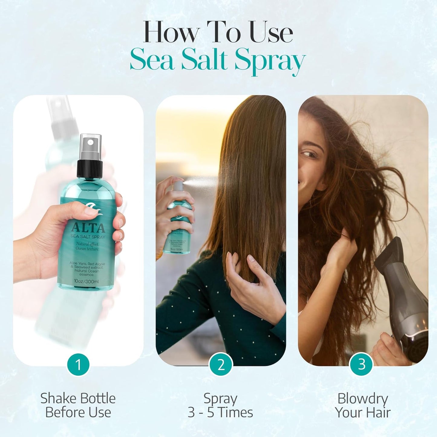 All Goods Alta 10oz Sea Salt Spray For Hair – Beach Dry Ideal for Add Volume &Texture for Women & Men.