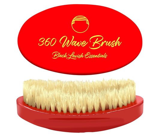 Men’s Hair Brush, Build Deeper Waves, Soft and Hard Boar Bristle Curved Wave Brush, Perfect for Styling Hair (Soft, Red)