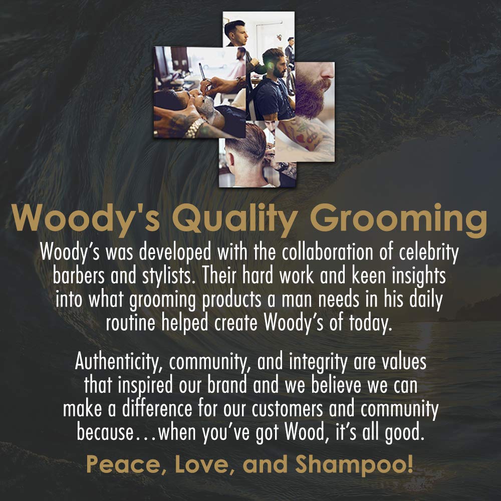 Woody's Pomade for Men Strong Hold - High Shine, Water-Based Mens Hair Styling Cream for Slicked Back & Classic Looks Hairstyles, 3.4 oz, 2 Pack