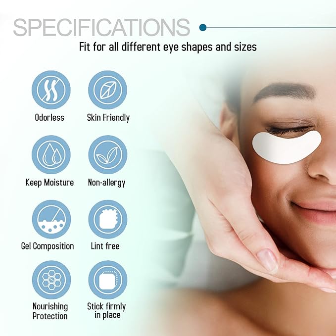 110 Pairs C. ARTIST 100% Natural Eyelash Extension Under Eye Gel Pads patches kit Collagen Aloe Vera Hydrogel Eye Patches Eyelash Extension Supplies Tools, Lash Extension Supplies, lash tech supplies