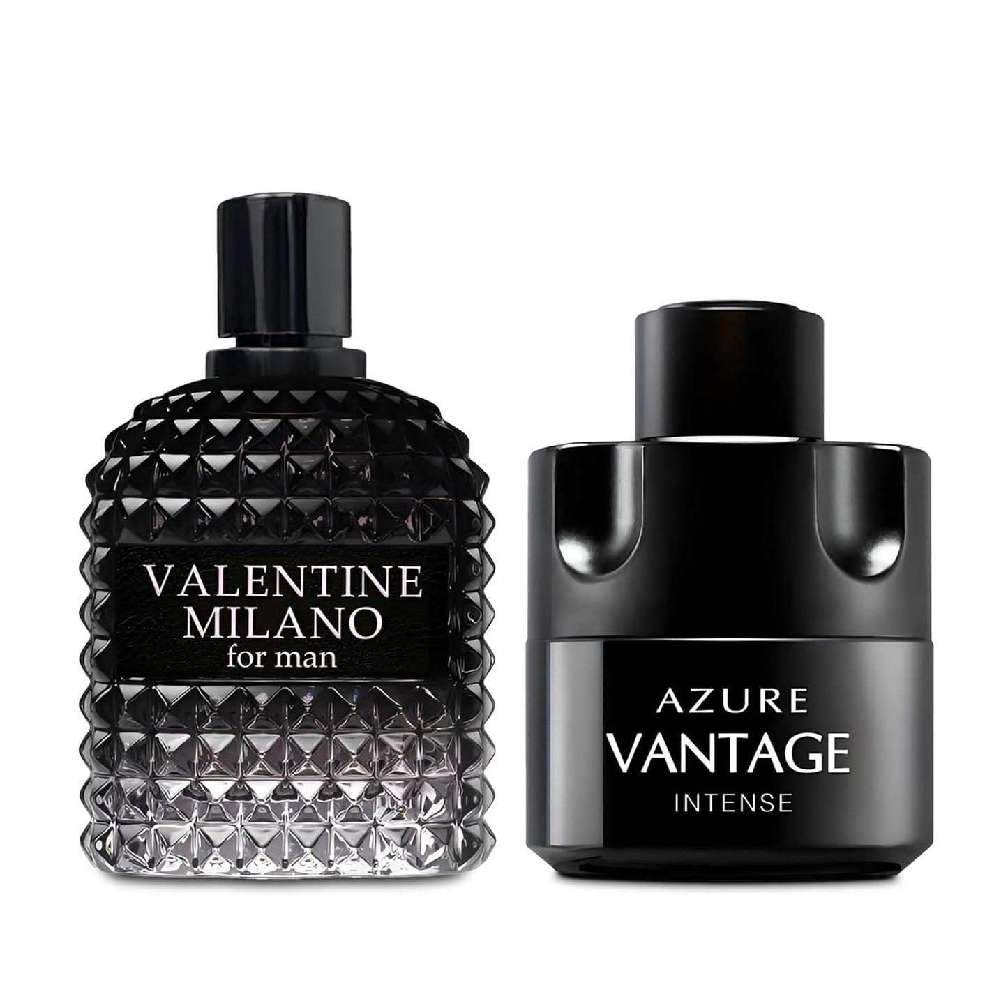 Valentine Milano/Vantage Intense 2PCS Eau De Toilette for Men-Fresh, Romantic Scent Perfume for Men 3.4 Fl Oz Each Mens Cologne For All Skin Daily Used