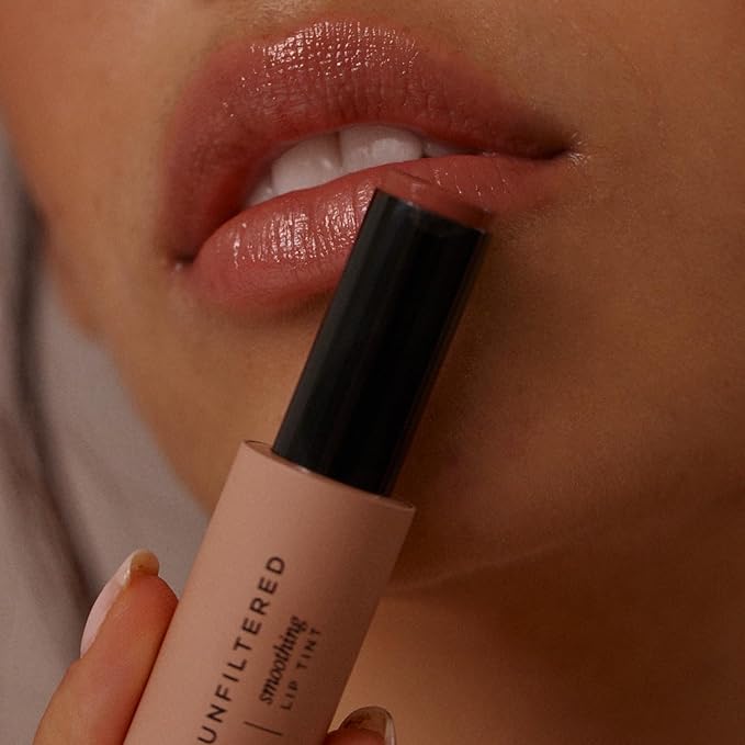 '+ Lux Unfiltered N°11 Smoothing Hydrating Lip Tint for Women - Tinted Lip Balm with Jojoba & Sunflower Oil - Lightweight, Moisturizing, Semi-Sheer Color - Vegan & Cruelty-Free - Cocoa (Brown)