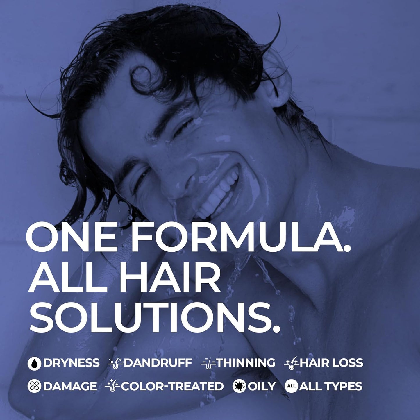 HommeFace 2-in-1 Hair Strengthening Shampoo + Conditioner for Men, 16.9 Fl. Oz. - Hair Thickening, Scalp Exfoliating, Volumizing for Reduced Shedding, Density & Shine