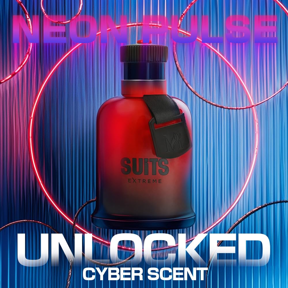 Suits Extreme Men Cologne 3.4 Fl Oz Eau De Toilette Spray,Notes of Bold,Captivating,Spicy and Fresh– Long Lasting Perfume for Men Daily Use