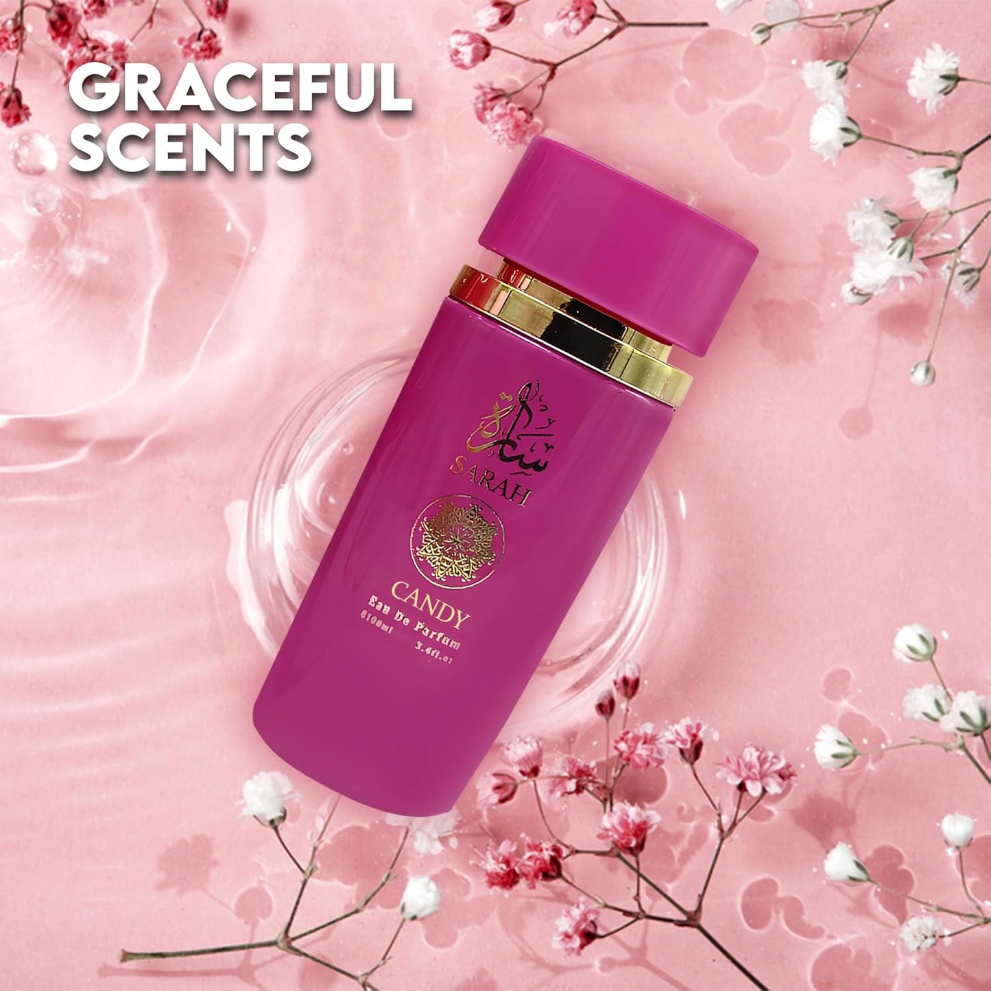 2PCS Sarah Candy Eau de Parfum for Women - 100ml Floral & Fruity Perfume with Lavender, Coconut, Vanilla & Pear, Long-Lasting Feminine Fragrance