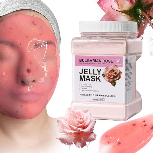 Bulgarian Rose Jelly Masks For Facials Professional, Rose Masks Powder Facial Mask, Hydrojelly Jelly Gel Face Mask For Peel Off, Smooth & Hydrating Mask for Face Skin Care Of Home Spa