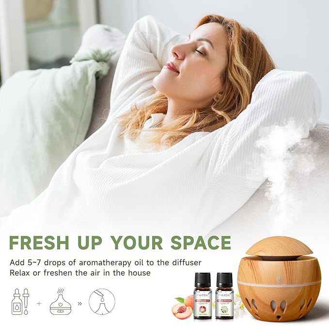 Coconut 20 Pcs Fragrance Oil Set, Premium Fragrance Oil, for Humidifier, DIY Candle & Soap Making Scent, Aromatherapy Diffuser Oils Set (5ML)