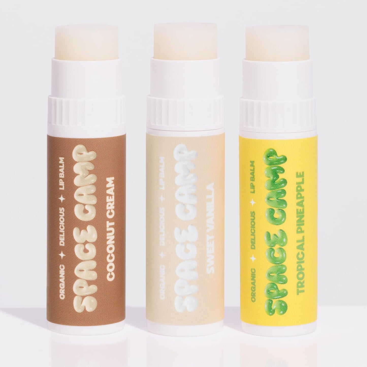 Wellness Jumbo Lip Balm - Pool Club Pack Variety Flavored Balm (Tropical Pineapple, Sweet Vanilla, and Coconut Cream) - 3 Pack