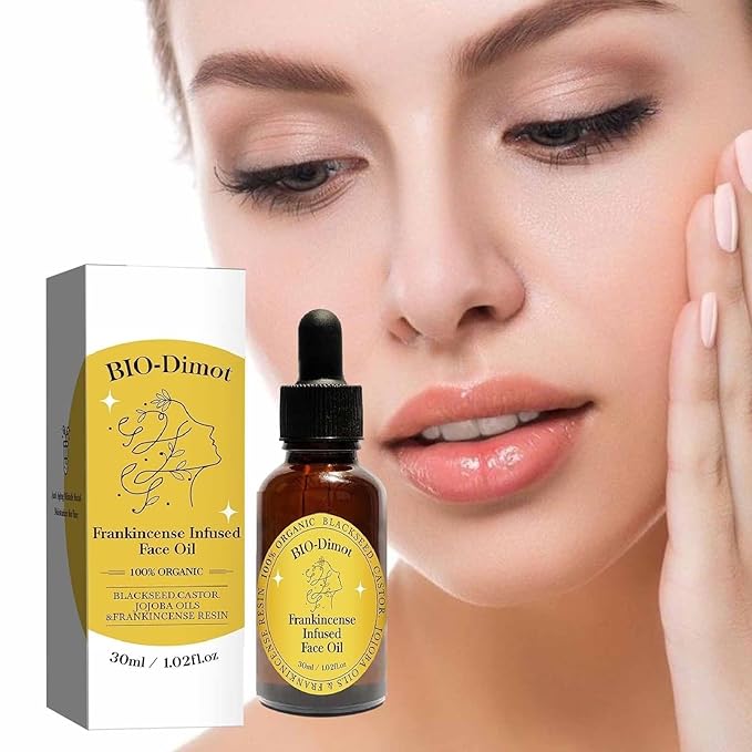 2 Pcs Frankincense Resin Oil, Organic Frankincense Infused Black Seed and Castor and Jojoba Oils for Skin Hydration Anti-Aging Face Serum.