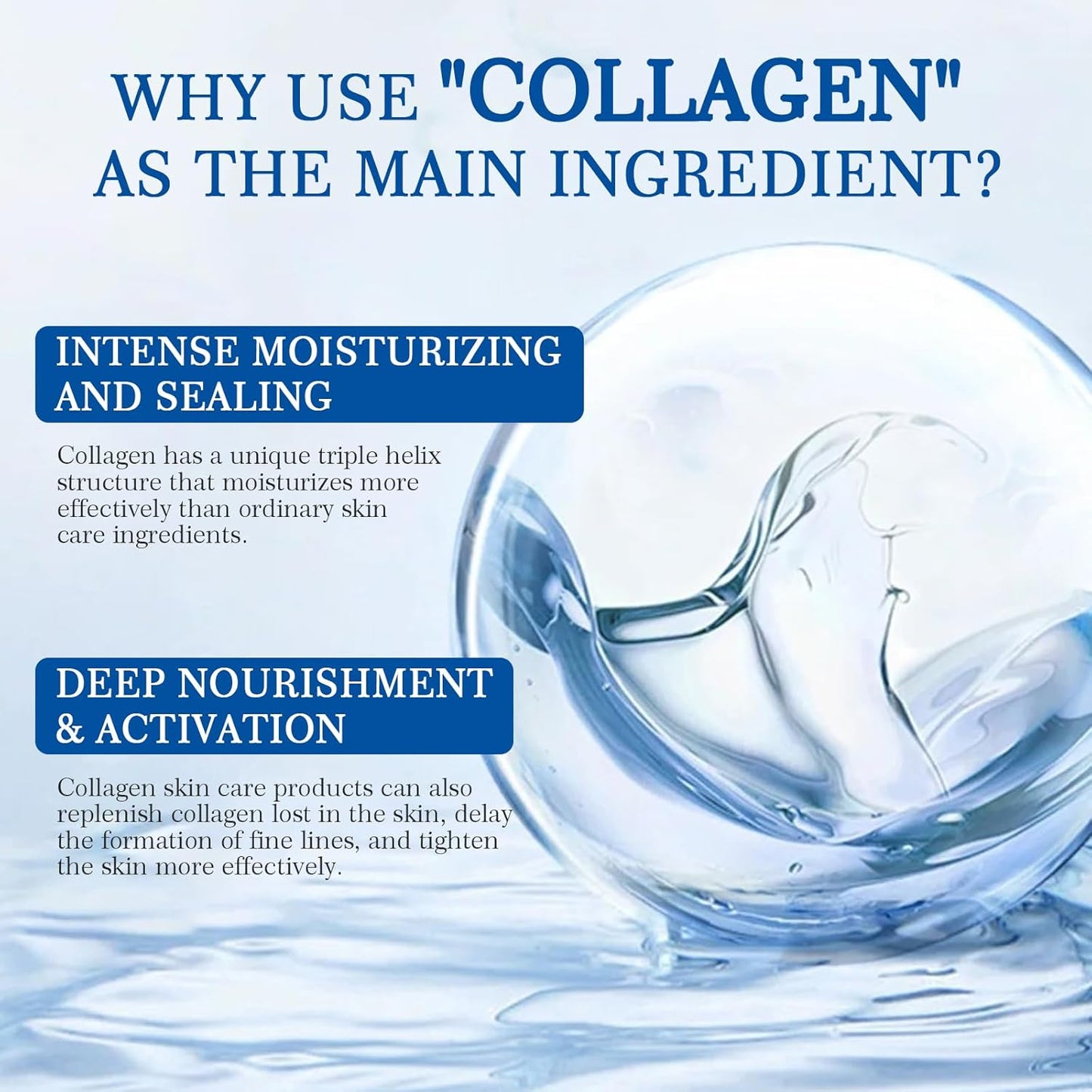 Collagen Skin Care Sets, 5 Pcs Facial Set for Skin Care for Women with Cleanser, Serum, Toner, Lotion & Cream, for Firming Skin, Reduce Wrinkles