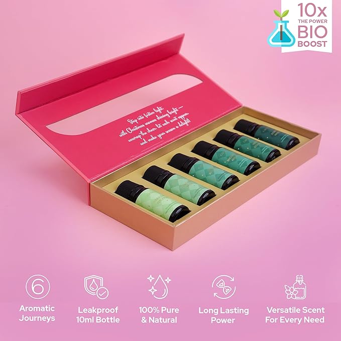 Carnatia Tis The Season Holiday Aroma Oil Set – 6 Cozy & Uplifting Scents for Diffusers, Relaxation & a Warm, Inviting Atmosphere | Festive Essential Oils for Home & Gifting!