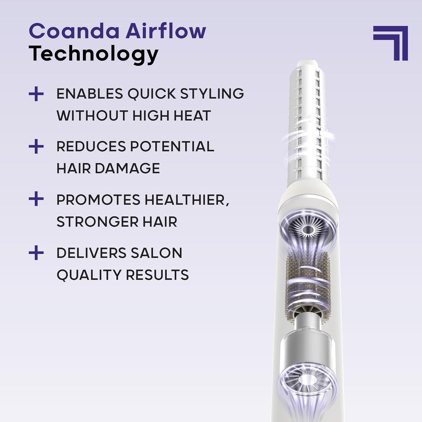 Sharper Image Revel 6-in-1 Multi-Styler – Ionic Hair Dryer Brush| Curling Wand, Detangler, Volumizing| Hot Air Wrapping Styling Tool| Thermal Brush Hair Curler & Straightener| Hair Accessory for Women