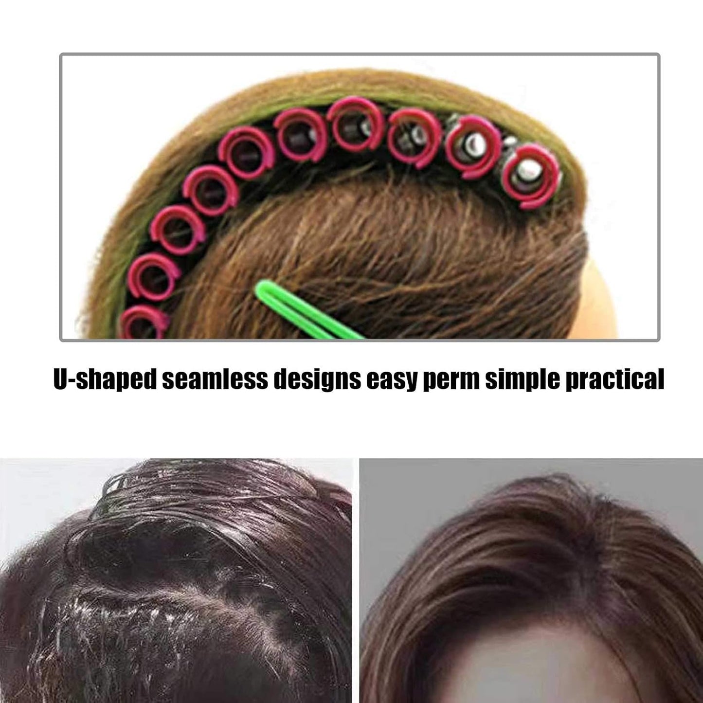 20pcs Perm Rods, Loose Curly Hair Styling Perm Rods, No Indentation Hair Perm Rods for Ladies Hair Styling Design()