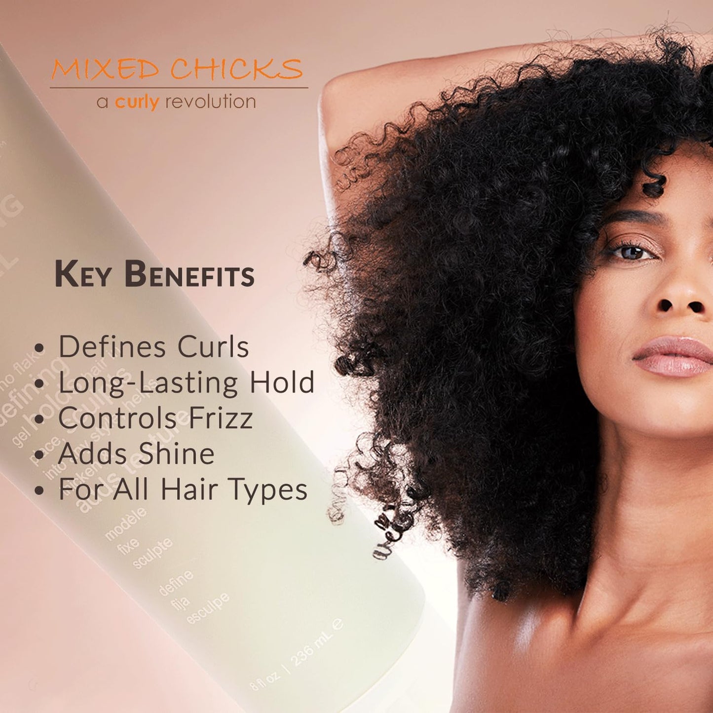 Mixed Chicks Styling Gel - Thickening and Texturizing Definer, 8 fl. oz.