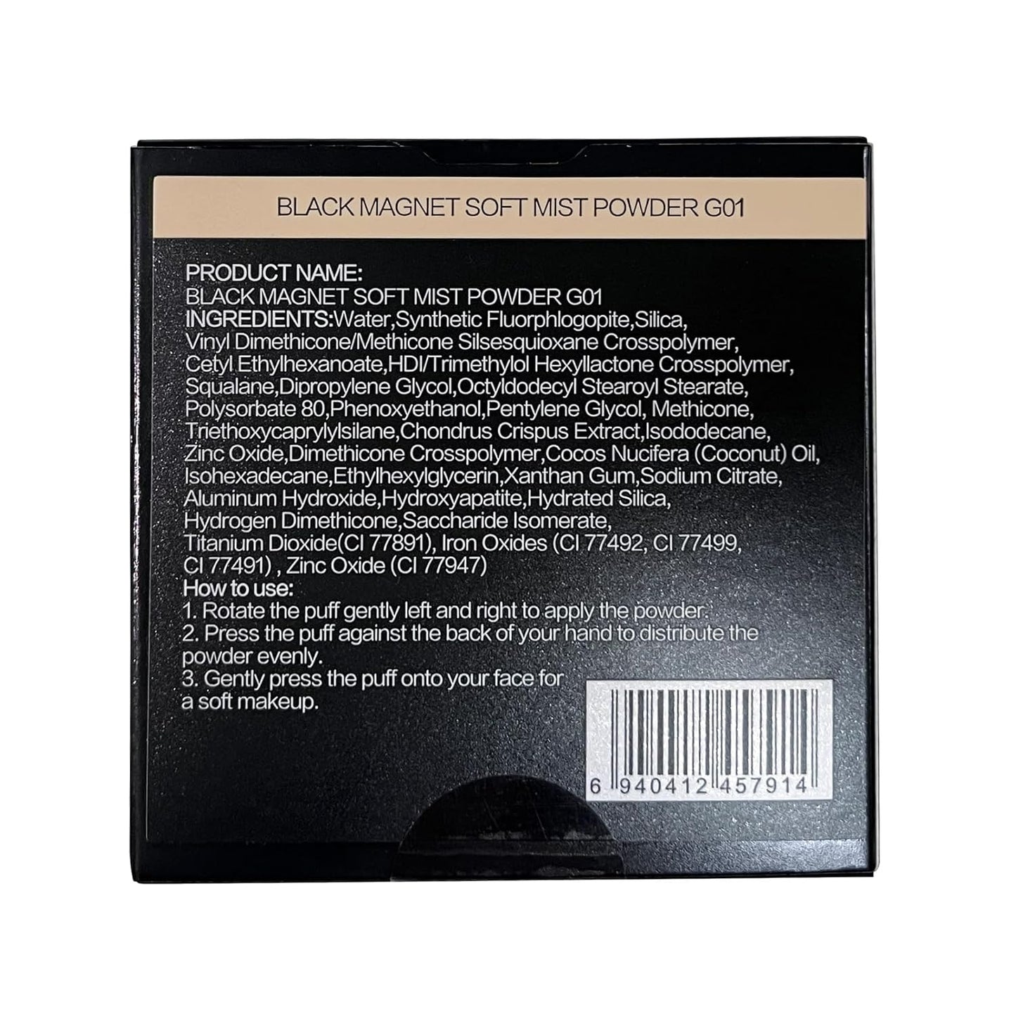 CARSLAN 1.0 Waterproof Face Pressed Powder Compact, 24H Longlasting Oil Control Pressed Setting Powder Talc-Free Makeup, Shine Free, Poreless, Smooth, 01 Golden for dry&com skin (0.28Oz)