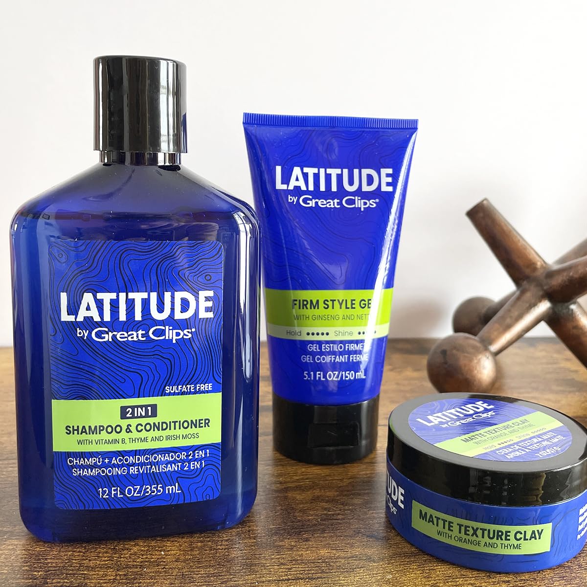 GREAT CLIPS LATITUDE Matte Texture Clay | Hair Gel for Men | Medium Hold + No Shine | 2oz