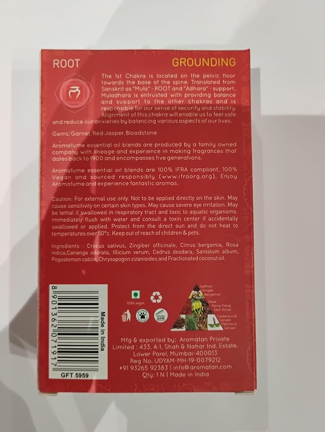 7 Chakra Essential Oil Roll-On Blend Gift Set by Aromafume | 7x 6ml/0.2 fl oz | Aromatherapy Oils for Meditation, Chakra Balance | Yoga & Reiki Gifts | Essential Oil Set for Plexus, Root Chakra & more