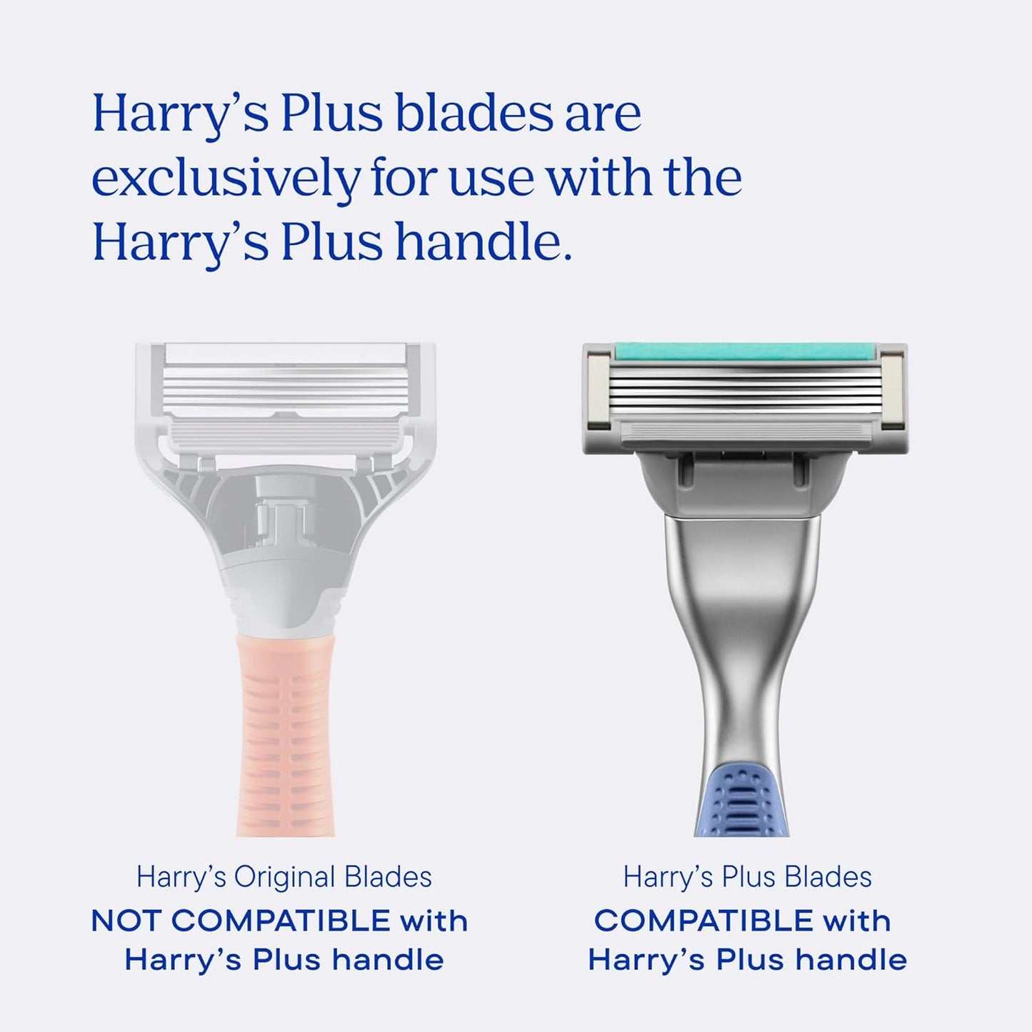 HARRY'S PLUS: Shaving Kit for Men - Premium Handle, 5 Razor Blade Cartridges, Foaming Shave Gel, and Travel Blade Cover - Advanced Pivoting System - Tide