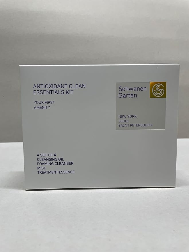 Antioxidant Clean Essentials Kit, Travel Size Skincare Set with Cleansing Oil, Foaming Cleanser, Mist, Treatment Essence