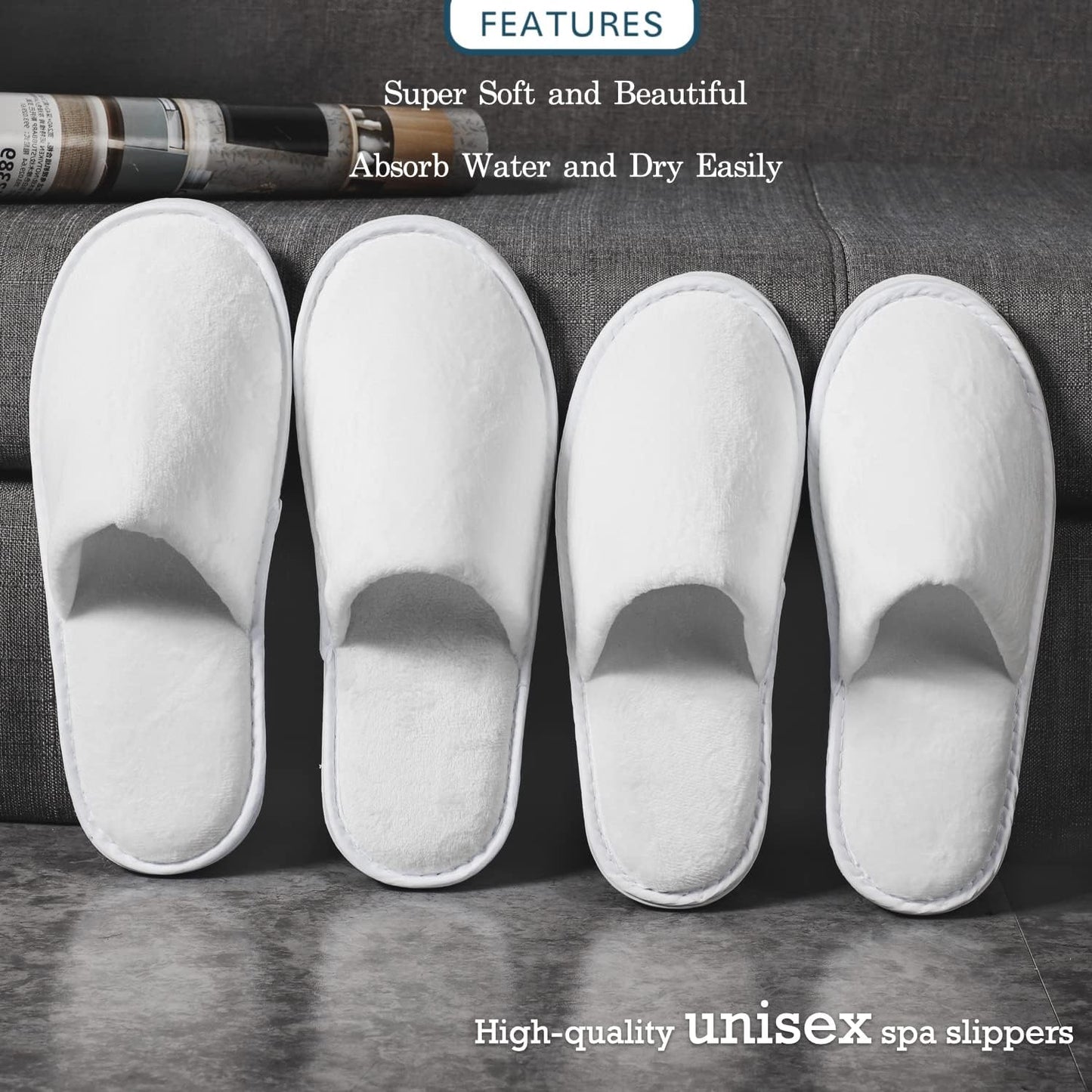 6-10 Pairs Spa Slippers, Non Slip Disposable Slippers For Guest, Washable Reusable, Which Can Be Used As Women Men, House, Indoor, Bathroom, Bedroom, Hotel, Bride Slippers