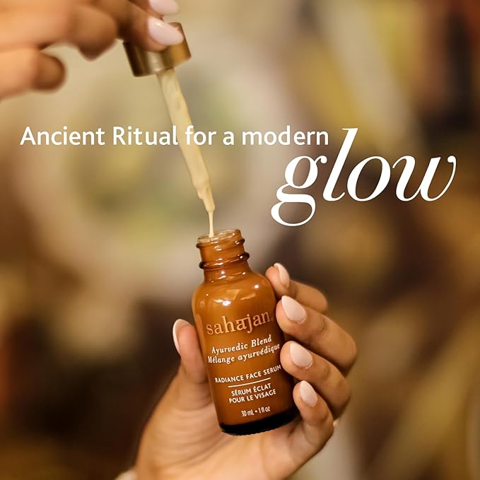 Ayurveda Science of Intuition Radiance Face Serum - Ayurvedic Face Moisturizer Dry & Sensitive Skin - 30ml/1 oz - 5,000 year old Ancient Indian Science - Visibly Brighter Skin - 100% Natural