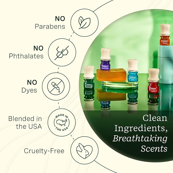 Lifelines Essential Oil Blends, 2-Pack - Blended Essential Oils with Mess-Free Precision Pump for Aromatherapy Diffusers - Long-Lasting Scented Fragrance - Spice Rush (Joy & Energy)